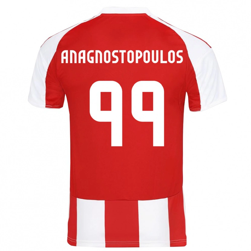 Danxen Mujer Camiseta Alexandros Anagnostopoulos #99 Rojo Blanco 1ª Equipación 2025/26 La Camisa México