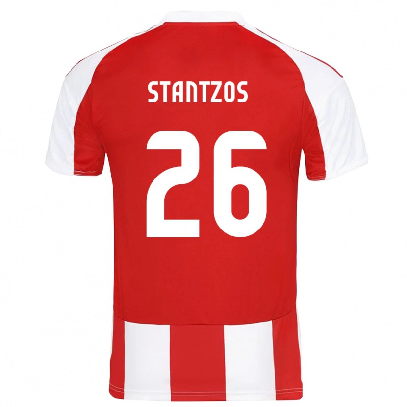 Danxen Mujer Camiseta Athanasios Stantzos #26 Rojo Blanco 1ª Equipación 2025/26 La Camisa México