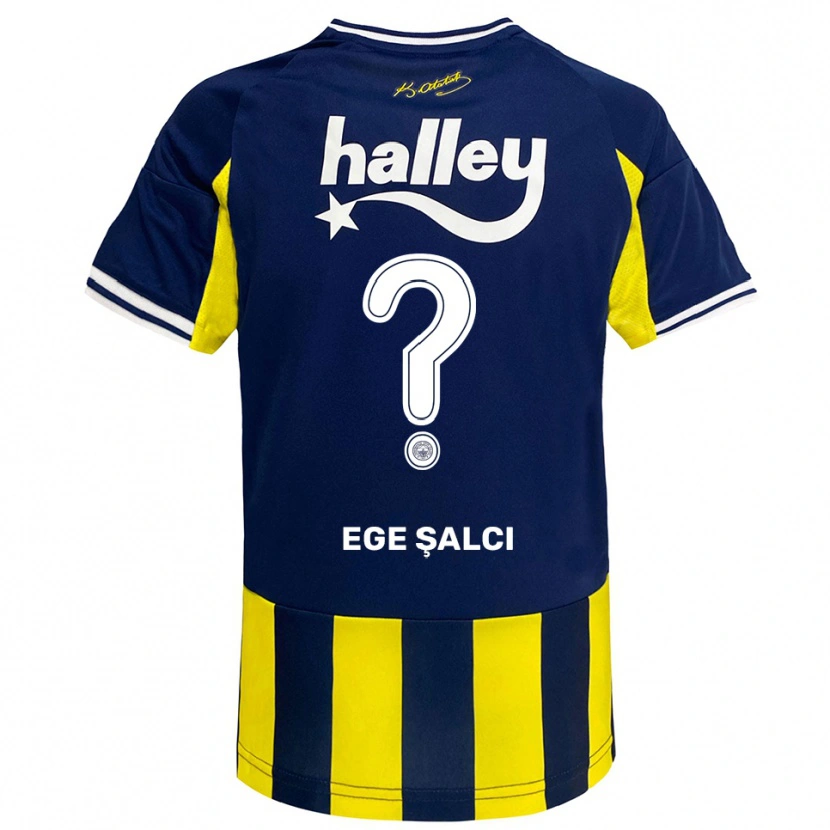 Danxen Mujer Camiseta Yağız Ege Şalcı #0 Amarillo Marino Blanco 1ª Equipación 2025/26 La Camisa México