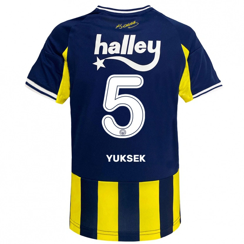 Danxen Mujer Camiseta İsmail Yüksek #5 Amarillo Marino Blanco 1ª Equipación 2025/26 La Camisa México