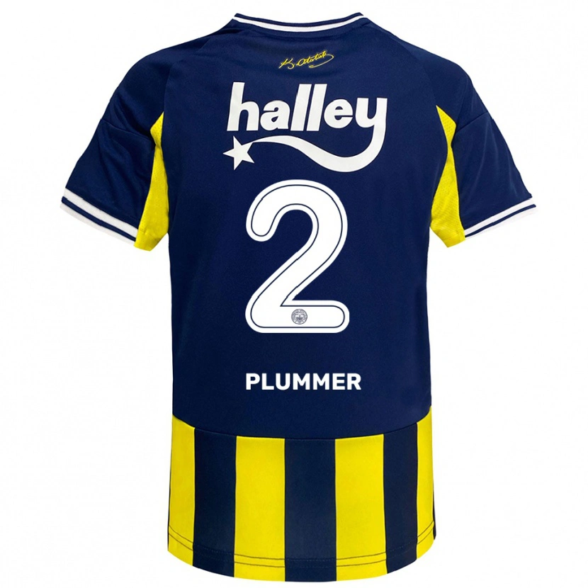 Danxen Mujer Camiseta Konya Plummer #2 Amarillo Marino Blanco 1ª Equipación 2025/26 La Camisa México