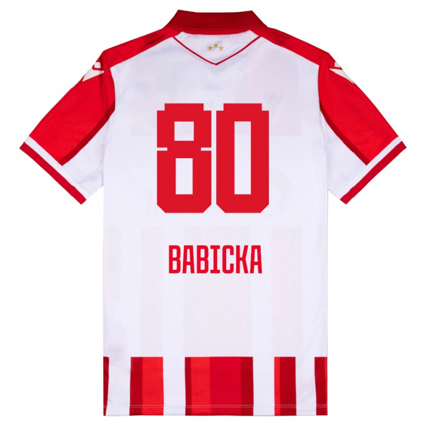 Danxen Mujer Camiseta Shavy Babicka #80 Rojo Blanco 1ª Equipación 2025/26 La Camisa México