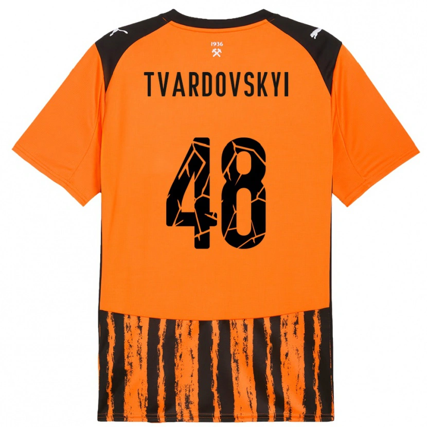 Danxen Mujer Camiseta Denys Tvardovskyi #48 Naranja Negro 1ª Equipación 2025/26 La Camisa México