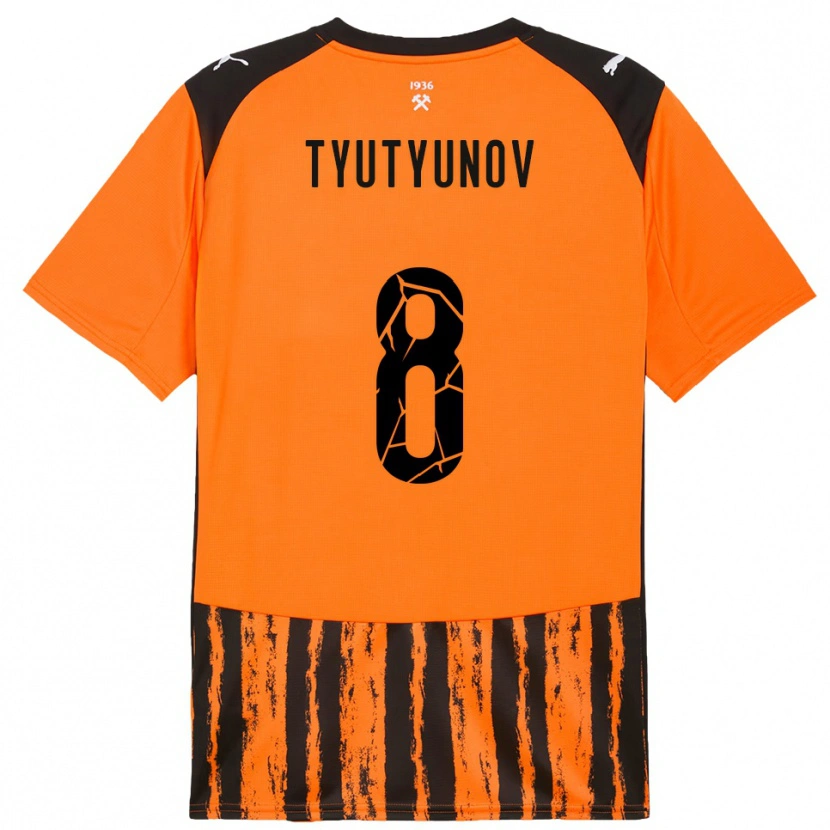 Danxen Mujer Camiseta Vladyslav Tyutyunov #8 Naranja Negro 1ª Equipación 2025/26 La Camisa México