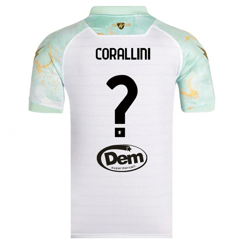 Danxen Mujer Camiseta Riccardo Corallini #0 Blanco Negro 2ª Equipación 2025/26 La Camisa México