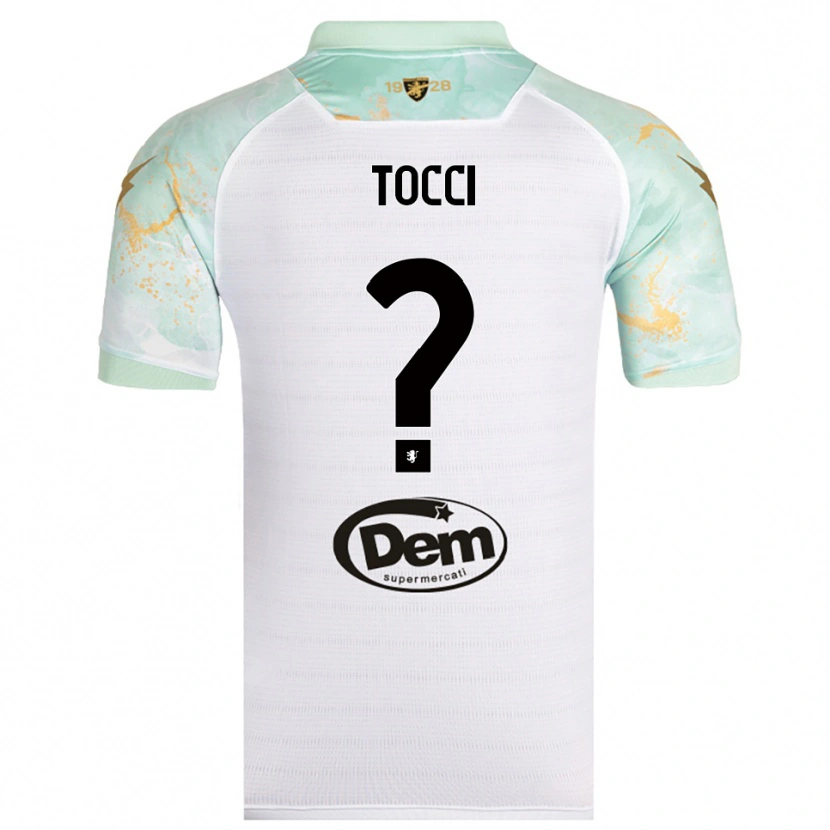 Danxen Mujer Camiseta Federico Tocci #0 Blanco Negro 2ª Equipación 2025/26 La Camisa México