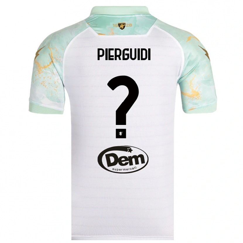Danxen Mujer Camiseta Vittorio Pierguidi #0 Blanco Negro 2ª Equipación 2025/26 La Camisa México