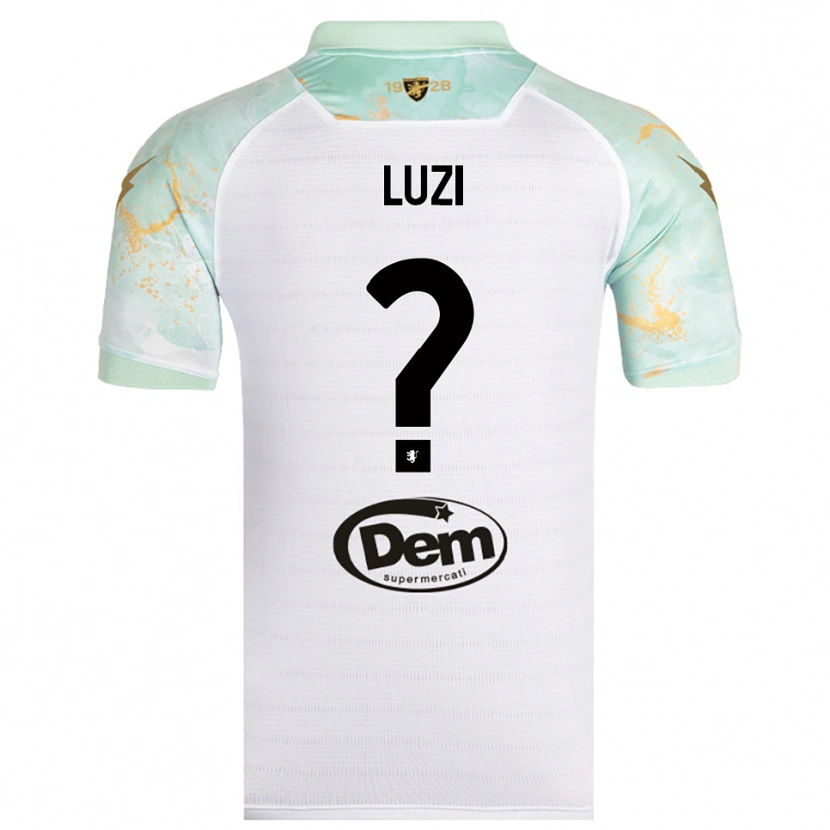 Danxen Mujer Camiseta Daniel Luzi #0 Blanco Negro 2ª Equipación 2025/26 La Camisa México