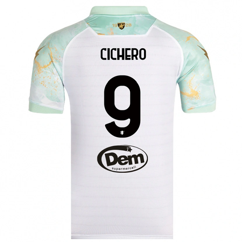 Danxen Mujer Camiseta Alejandro Cichero #9 Blanco Negro 2ª Equipación 2025/26 La Camisa México