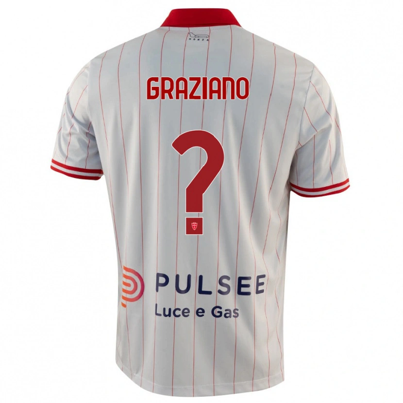 Danxen Mujer Camiseta Aldo Graziano #0 Blanco Rojo Azul 2ª Equipación 2025/26 La Camisa México