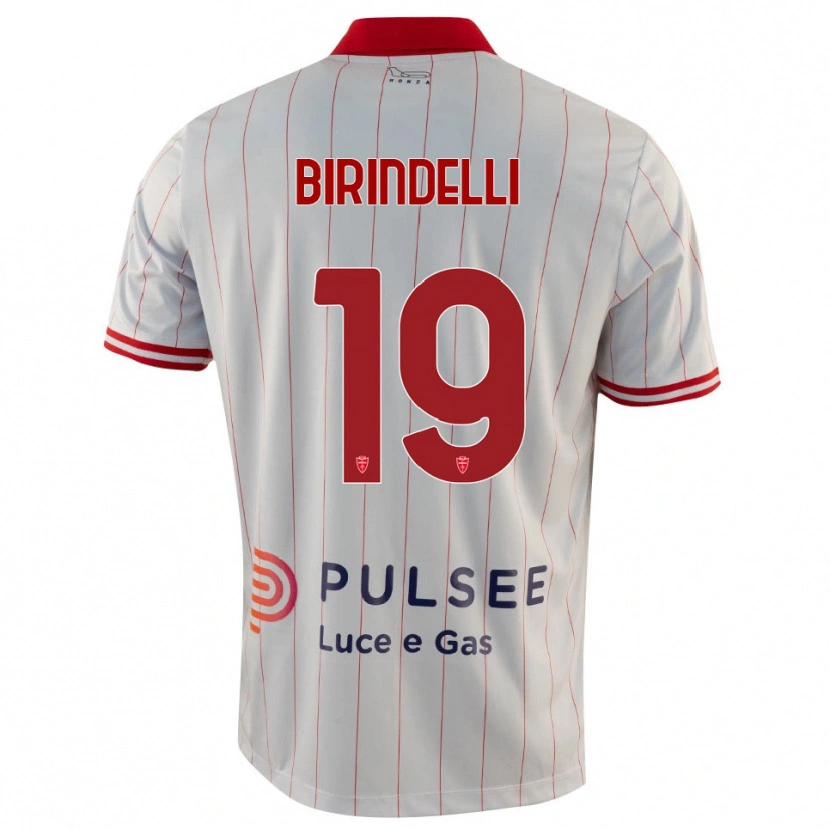 Danxen Mujer Camiseta Samuele Birindelli #19 Blanco Rojo Azul 2ª Equipación 2025/26 La Camisa México