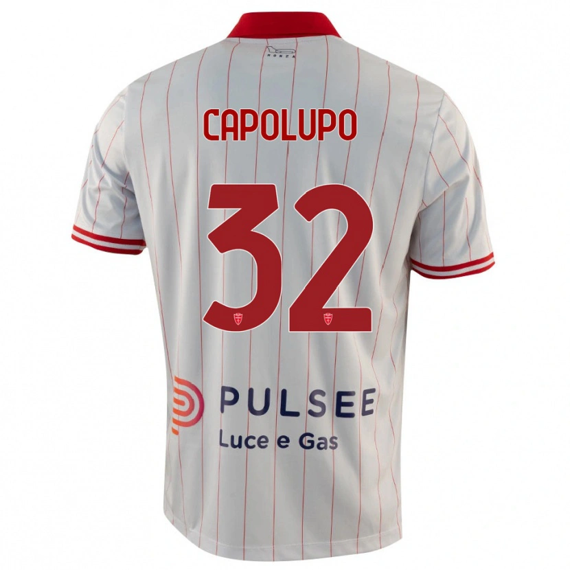 Danxen Mujer Camiseta Samuele Capolupo #32 Blanco Rojo Azul 2ª Equipación 2025/26 La Camisa México
