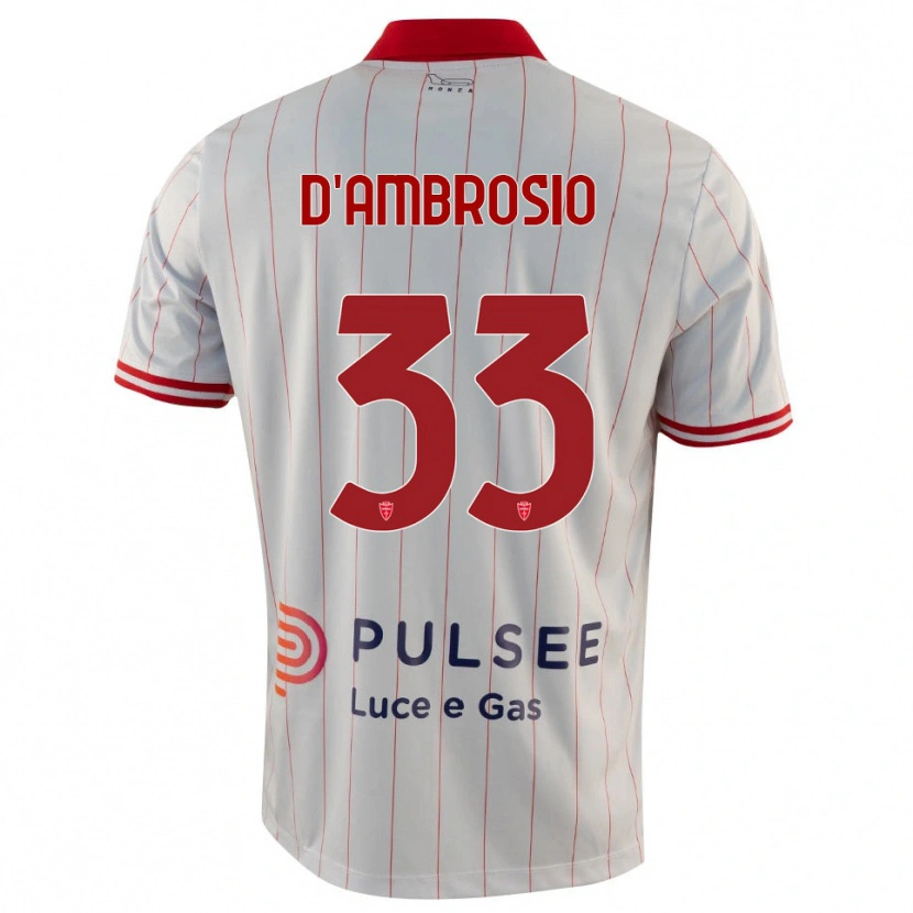 Danxen Mujer Camiseta Danilo D'ambrosio #33 Blanco Rojo Azul 2ª Equipación 2025/26 La Camisa México