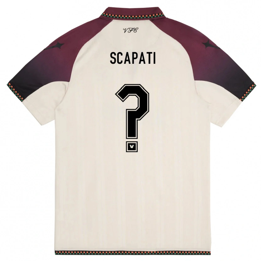 Danxen Mujer Camiseta Christian Scapati #0 Crema Borgoña 2ª Equipación 2025/26 La Camisa México