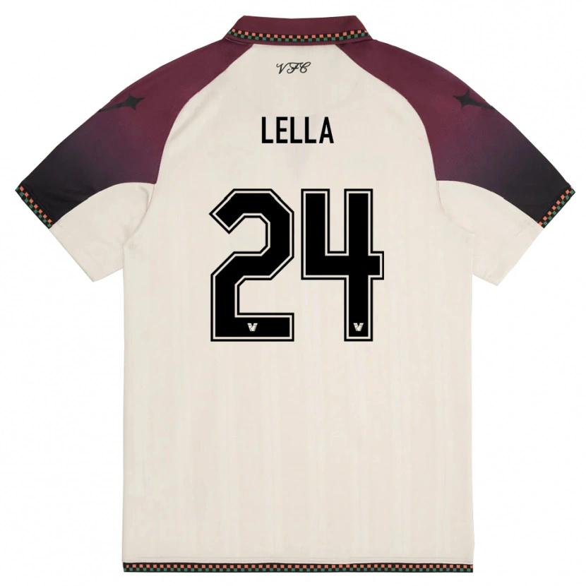 Danxen Mujer Camiseta Nunzio Lella #24 Crema Borgoña 2ª Equipación 2025/26 La Camisa México