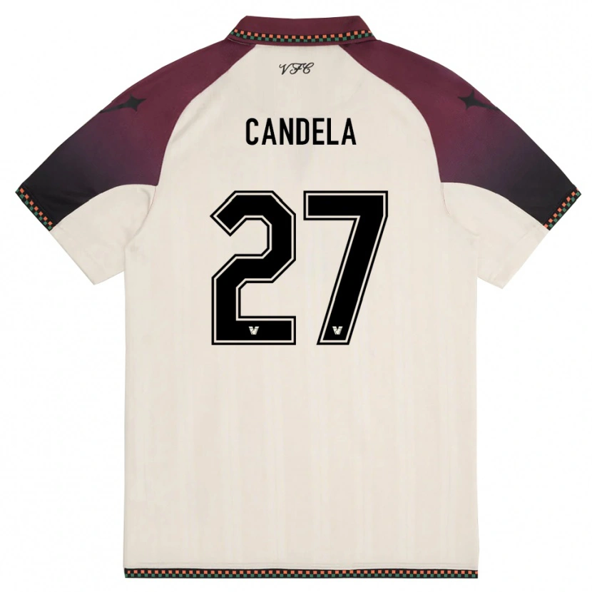 Danxen Mujer Camiseta Antonio Candela #27 Crema Borgoña 2ª Equipación 2025/26 La Camisa México