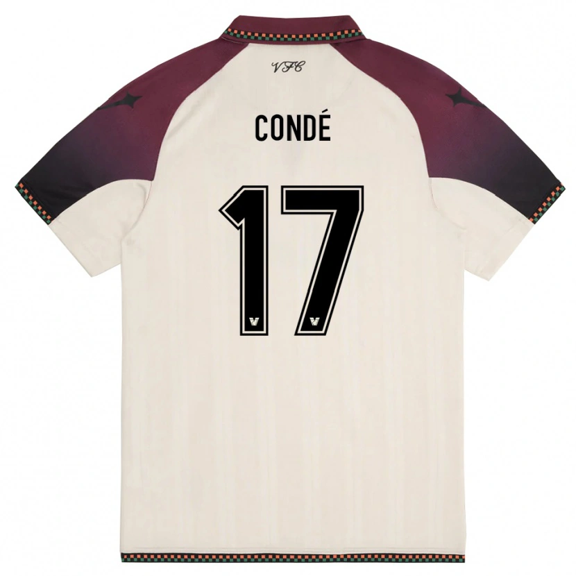 Danxen Mujer Camiseta Cheick Condé #17 Crema Borgoña 2ª Equipación 2025/26 La Camisa México