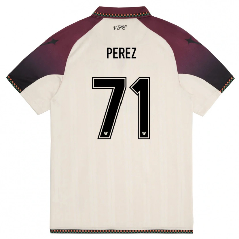 Danxen Mujer Camiseta Kike Pérez #71 Crema Borgoña 2ª Equipación 2025/26 La Camisa México