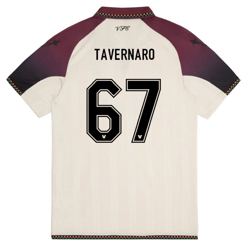 Danxen Mujer Camiseta Federico Tavernaro #67 Crema Borgoña 2ª Equipación 2025/26 La Camisa México