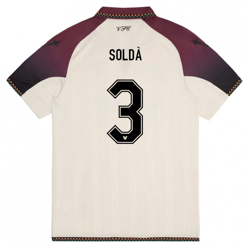 Danxen Mujer Camiseta Mohamed Soldà #3 Crema Borgoña 2ª Equipación 2025/26 La Camisa México