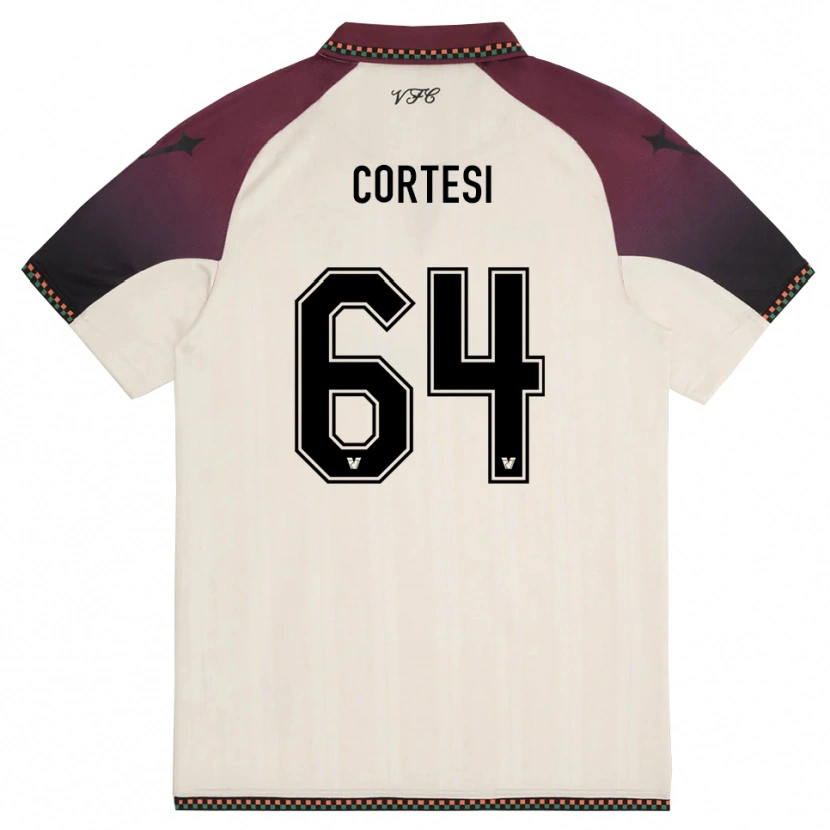 Danxen Mujer Camiseta Serena Cortesi #64 Crema Borgoña 2ª Equipación 2025/26 La Camisa México