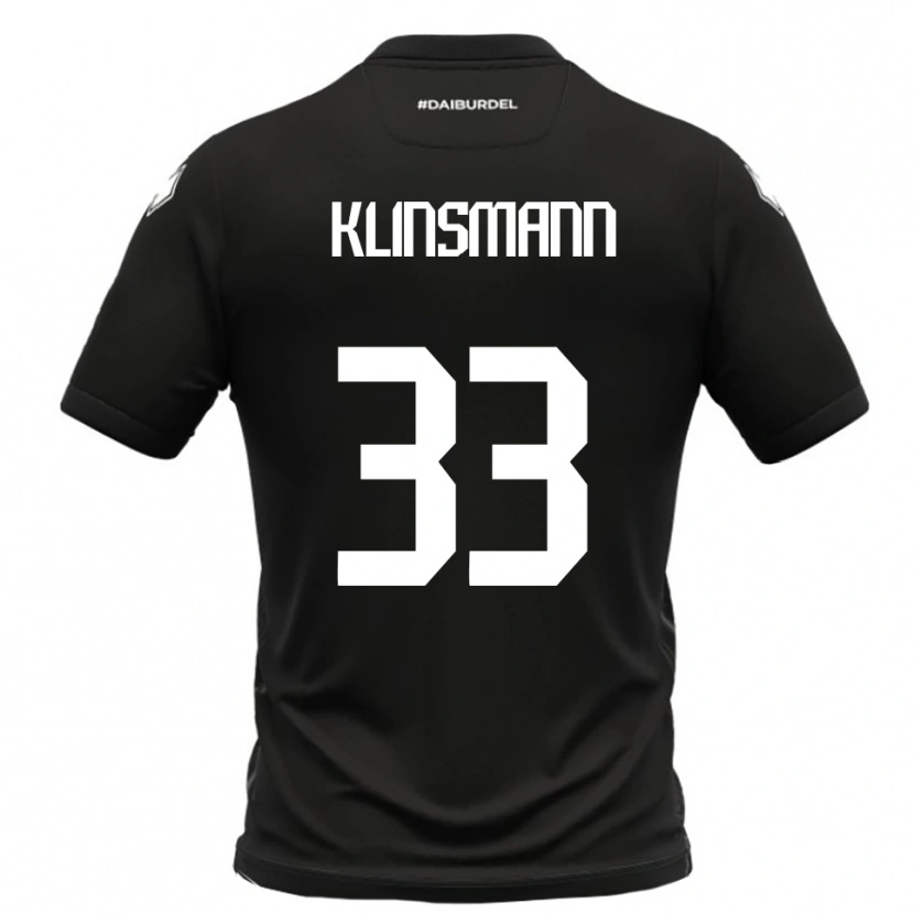 Danxen Mujer Camiseta Jonathan Klinsmann #33 Negro Blanco 2ª Equipación 2025/26 La Camisa México