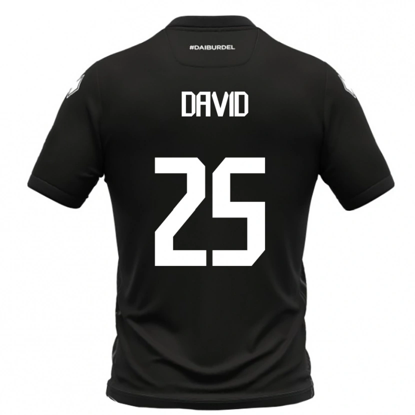 Danxen Mujer Camiseta Antonio David #25 Negro Blanco 2ª Equipación 2025/26 La Camisa México