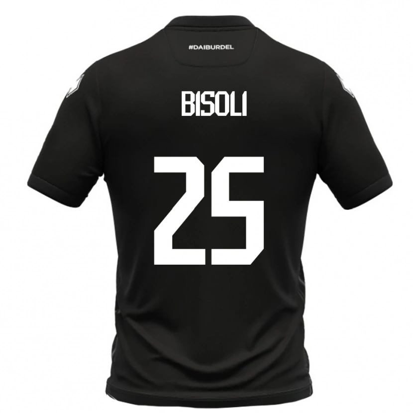 Danxen Mujer Camiseta Dimitri Bisoli #25 Negro Blanco 2ª Equipación 2025/26 La Camisa México