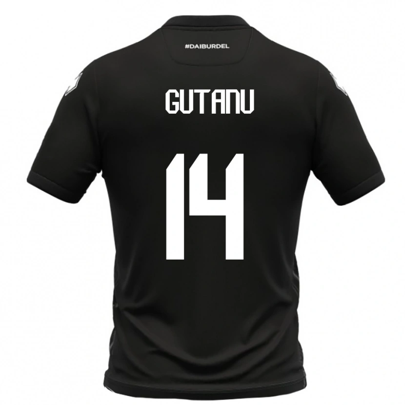 Danxen Mujer Camiseta Victor Gutanu #14 Negro Blanco 2ª Equipación 2025/26 La Camisa México