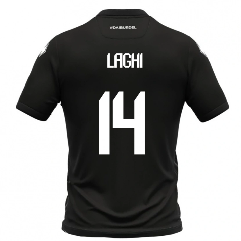 Danxen Mujer Camiseta Riccardo Laghi #14 Negro Blanco 2ª Equipación 2025/26 La Camisa México