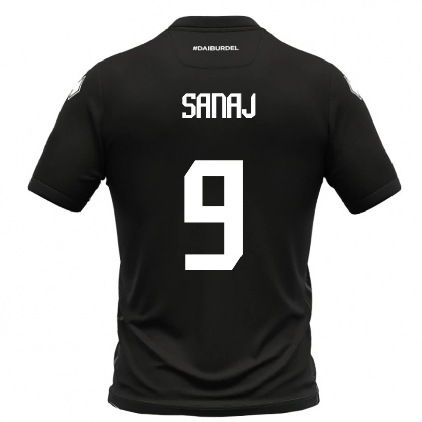 Danxen Mujer Camiseta Daniel Sanaj #9 Negro Blanco 2ª Equipación 2025/26 La Camisa México