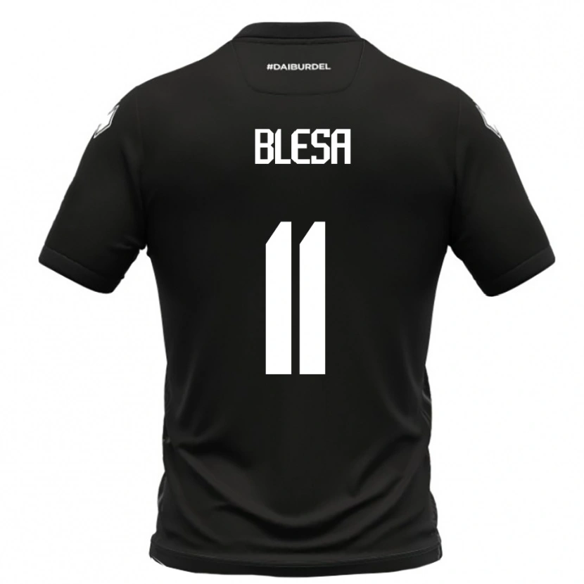 Danxen Mujer Camiseta Jalen Blesa #11 Negro Blanco 2ª Equipación 2025/26 La Camisa México