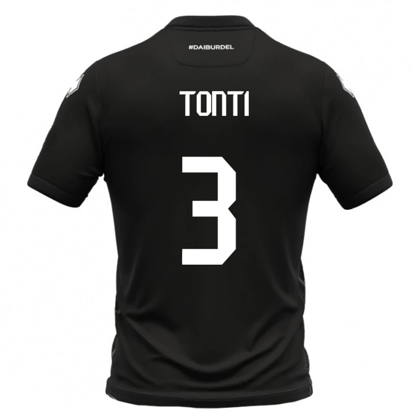 Danxen Mujer Camiseta Federico Tonti #3 Negro Blanco 2ª Equipación 2025/26 La Camisa México