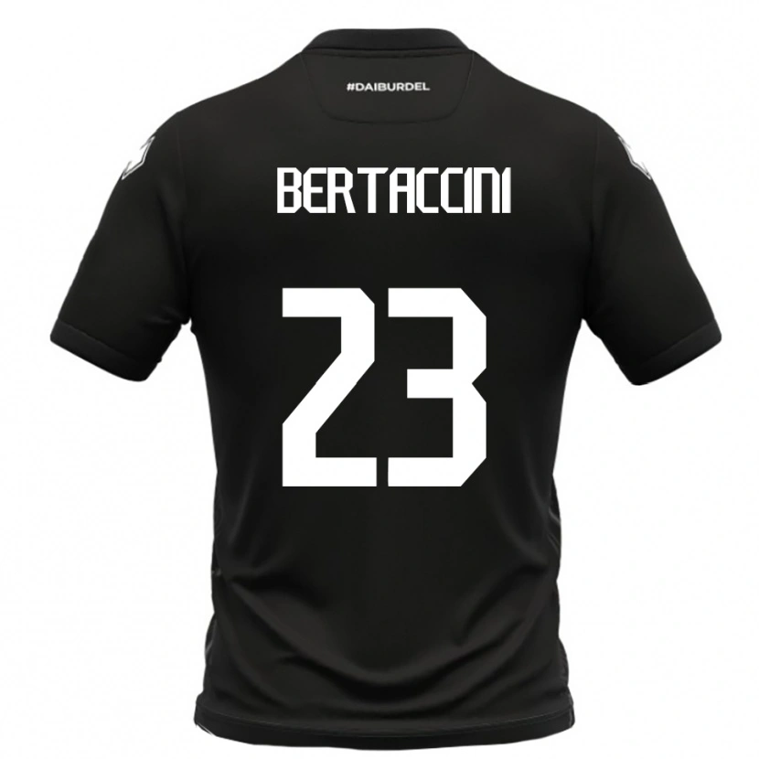 Danxen Mujer Camiseta Filippo Bertaccini #23 Negro Blanco 2ª Equipación 2025/26 La Camisa México