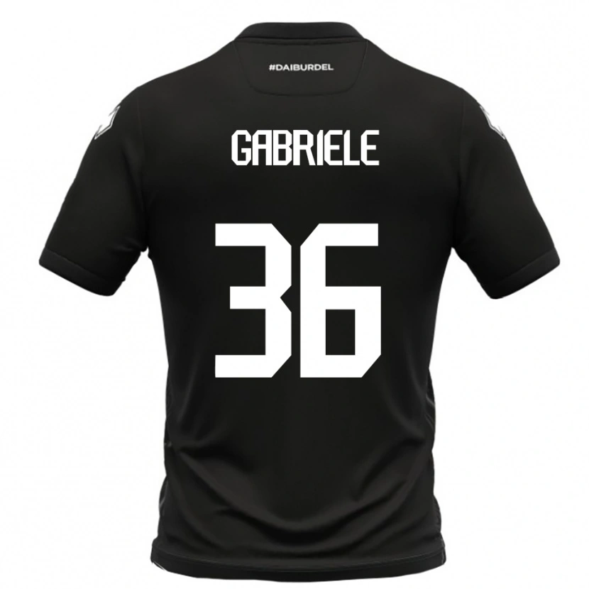 Danxen Mujer Camiseta Tommaso Gabriele #36 Negro Blanco 2ª Equipación 2025/26 La Camisa México