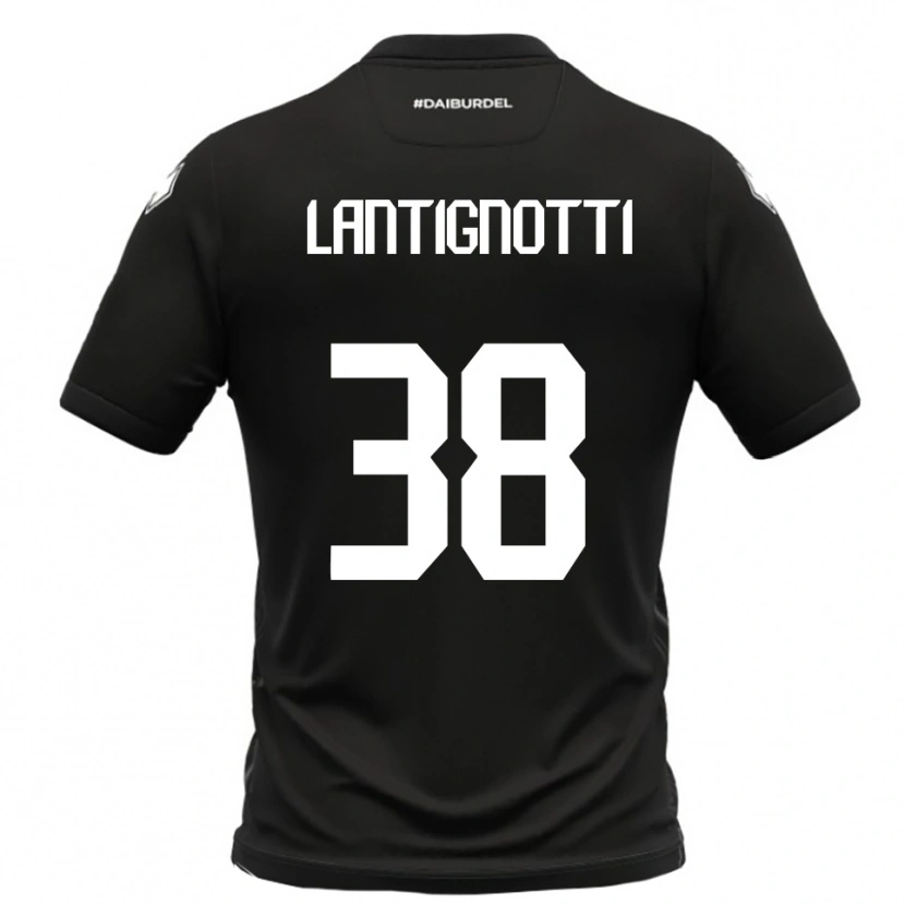 Danxen Mujer Camiseta Andrea Lantignotti #38 Negro Blanco 2ª Equipación 2025/26 La Camisa México