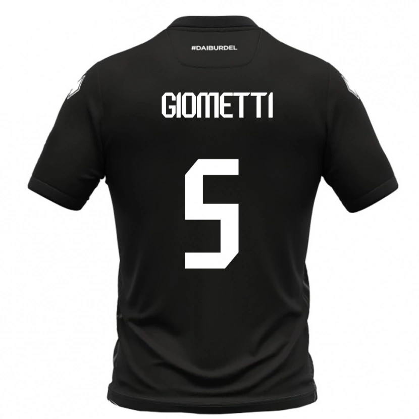Danxen Mujer Camiseta Edoardo Giometti #5 Negro Blanco 2ª Equipación 2025/26 La Camisa México