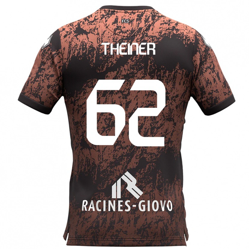 Danxen Mujer Camiseta Daniel Theiner #62 Marrón Negro 2ª Equipación 2025/26 La Camisa México
