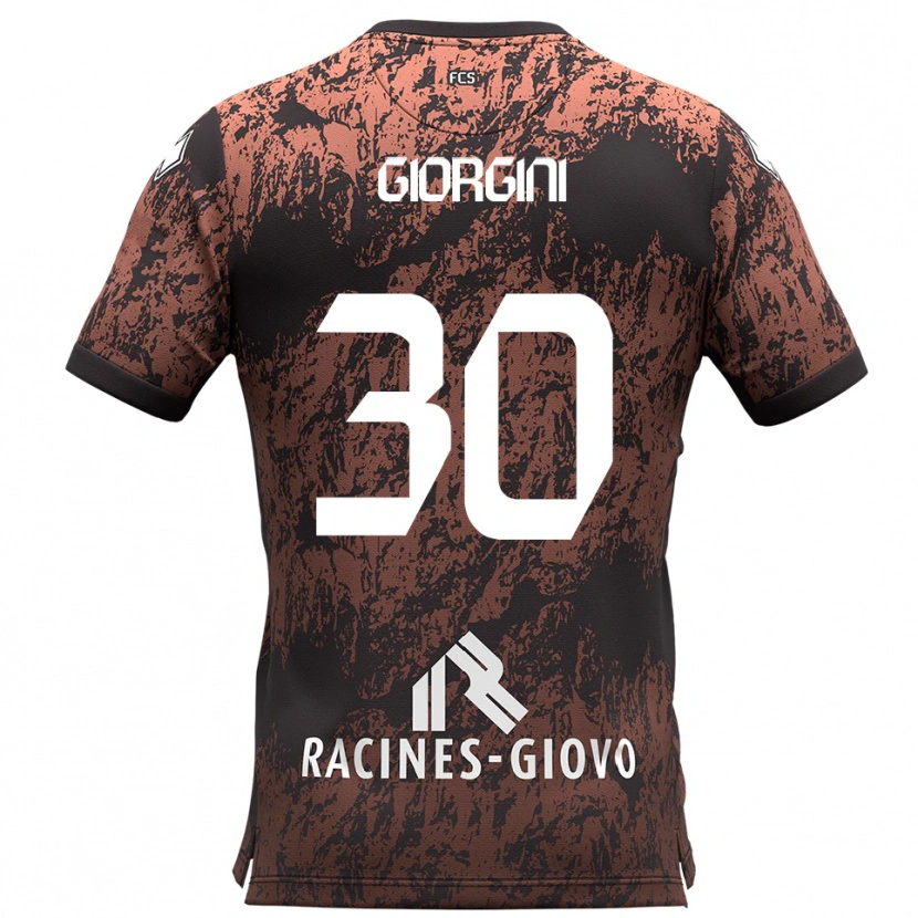 Danxen Mujer Camiseta Andrea Giorgini #30 Marrón Negro 2ª Equipación 2025/26 La Camisa México
