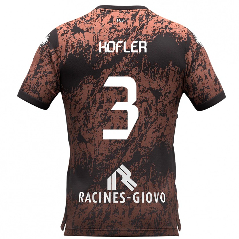 Danxen Mujer Camiseta Michael Kofler #3 Marrón Negro 2ª Equipación 2025/26 La Camisa México