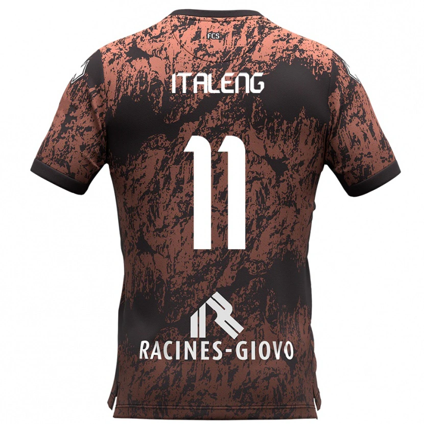 Danxen Mujer Camiseta Jonathan Italeng #11 Marrón Negro 2ª Equipación 2025/26 La Camisa México