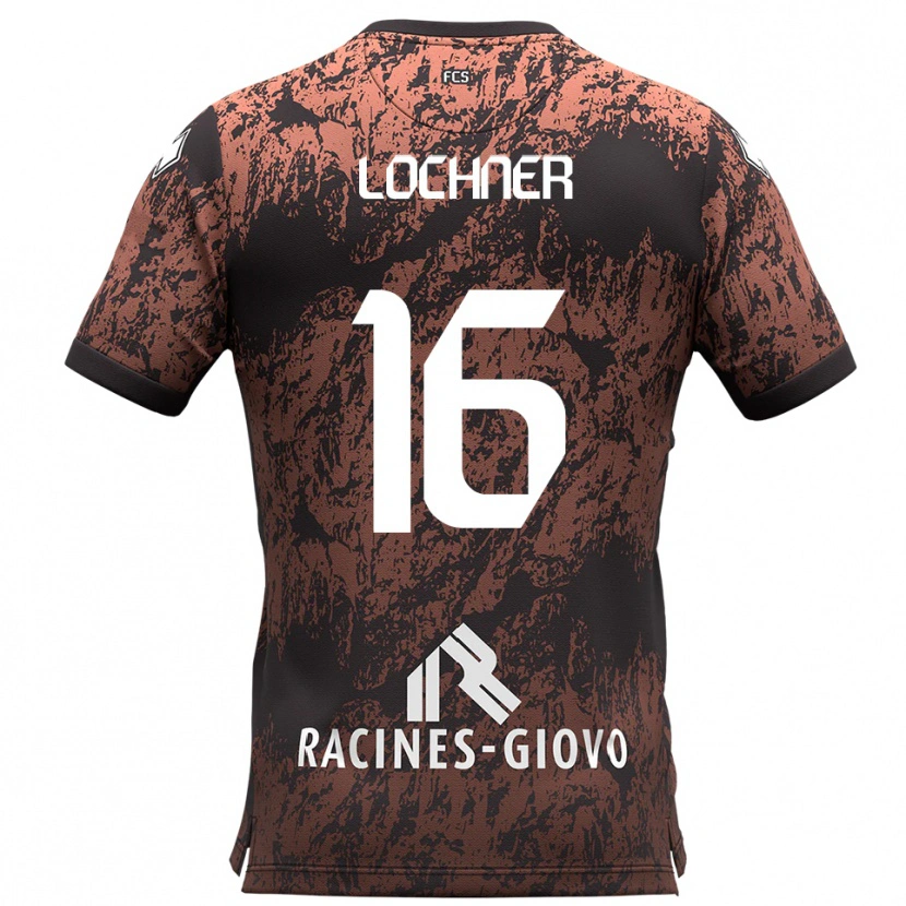 Danxen Mujer Camiseta Filippo Lochner #16 Marrón Negro 2ª Equipación 2025/26 La Camisa México
