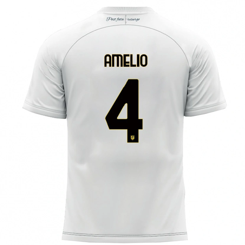 Danxen Mujer Camiseta Ciro Amelio #4 Blanco Amarillo 2ª Equipación 2025/26 La Camisa México