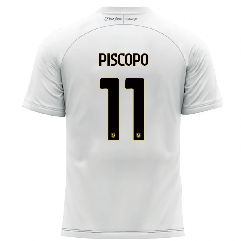 Danxen Mujer Camiseta Kevin Piscopo #11 Blanco Amarillo 2ª Equipación 2025/26 La Camisa México