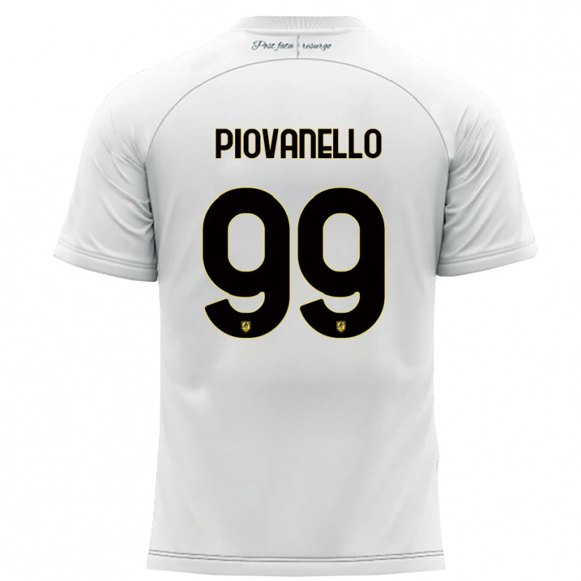 Danxen Mujer Camiseta Enrico Piovanello #99 Blanco Amarillo 2ª Equipación 2025/26 La Camisa México