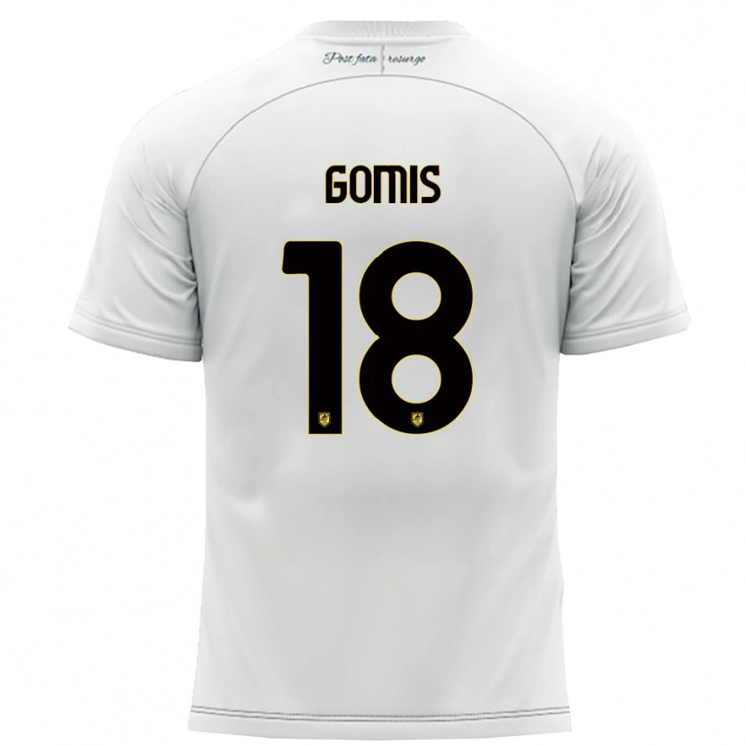 Danxen Mujer Camiseta Francis Gomis #18 Blanco Amarillo 2ª Equipación 2025/26 La Camisa México