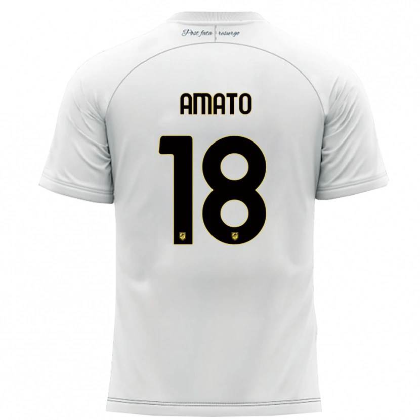 Danxen Mujer Camiseta Pasquale Amato #18 Blanco Amarillo 2ª Equipación 2025/26 La Camisa México