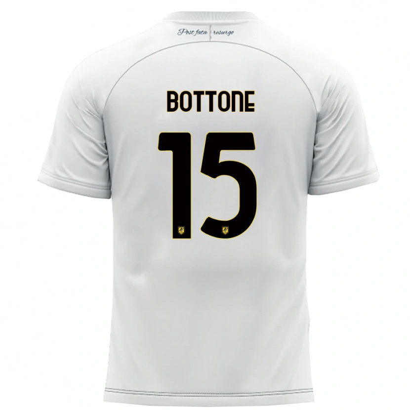 Danxen Mujer Camiseta Salvatore Bottone #15 Blanco Amarillo 2ª Equipación 2025/26 La Camisa México