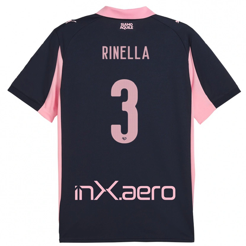 Danxen Mujer Camiseta Alessandro Rinella #3 Marino Rosa 2ª Equipación 2025/26 La Camisa México