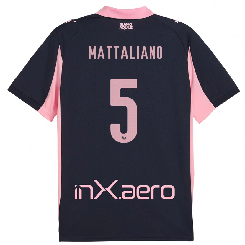 Danxen Mujer Camiseta Cristian Mattaliano #5 Marino Rosa 2ª Equipación 2025/26 La Camisa México